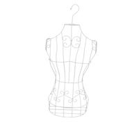 Jiuvaso Manichino a appeso, manichino femminile, facile da usare, supporto in ferro per la parte superiore del busto, per esposizione in boutique , Bianco