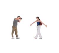 Jiuvaso Miniatura Figurina Modellino Umano Uomo Donna Camera Dettaglio Resina Dipinta a Mano Adatta a Allestimento Diorami Modellini Scene Casa