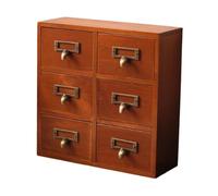 Jiuvaso Mobiletto per cataloghi di tessere di biblioteca, organizer da scrivania, baule tradizionale, organizzazione di gioielli, mobiletto da scrivania