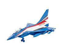 Jiuvaso Modellino in Metallo di Un Aereo da Caccia con Effetti Luminosi E, Ideale Come Decorazione, Regalo di Compleanno O Giocattolo per Bambini, blu6C