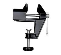 Jiuvaso Morsa da banco per la casa, strumento di riparazione fai da te, mini banco da lavoro portatile antiscivolo e multifunzionale, supporto per lavori, Nero