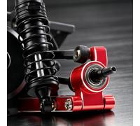 Jiuvaso Mozzo Posteriore Veicolo per Auto RC Coppa Ruota Mozzo Ruota Componente Posteriore in Lega di Alluminio CNC Cuscinetto Definita E Design Salvaspazio, Rosso