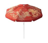 Jiuvaso Ombrellone Cinese da Giardino, Facile da Installare, Versatile, Impermeabile, Parasole, Ombrellone da Spiaggia, Parasole per Terrazza, Giardino, Rosso