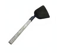 Jiuvaso Paletta da Cucina in Ghisa con Testa Monolitica Resistente E Profilo Curvo per Padelle Tondo Adatta a Fiamme Vive Rapidi Impiattamento Cucina di Casa Cuochi Esperti, L 30CM