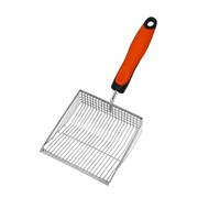 Jiuvaso Paletta per lettiera per Gatti in Rete da Spiaggia, Portatile, Robusta, per Raccogliere Creature, Strumento per la Pulizia della lettiera, Strumento, Rosso Nero, L