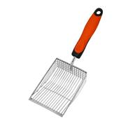 Jiuvaso Paletta per lettiera per Gatti in Rete da Spiaggia, Portatile, Robusta, per Raccogliere Creature, Strumento per la Pulizia della lettiera, Strumento, Rosso Nero, S