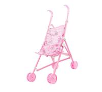 Jiuvaso Passeggino per bambole, passeggino per bambole, accessori giocattolo per la prima infanzia con ruote girevoli a doppia fila, pieghevole per bambini