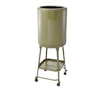 Jiuvaso Pattumiera con Ruote da 18 Litri, Versatile e Creativa, per la casa, per la Carta straccia, per cassettiera, Ufficio, Bagno, casa, Verde