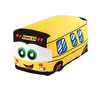 Jiuvaso Peluche Autobus Scolastico Imbottito Pupazzo Auto Morbido Cuscino Giocattolo Decorativo Design Tessuto Amichevole Adatto per Bambini Adulti, Giallo 35 cm
