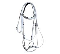 Jiuvaso per Cavalli con capezza e testiera, Corda per Equitazione per addestramento al Dressage su Pista, Bianco 12.5cm