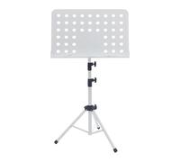 Jiuvaso per spartiti, robusto, stabile, regolabile in altezza, pieghevole, per musicisti da viaggio, esibizioni strumentali, palco, principianti, Bianco
