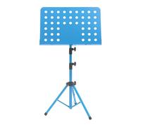 Jiuvaso per spartiti, robusto, stabile, regolabile in altezza, pieghevole, per musicisti da viaggio, esibizioni strumentali, palco, principianti, Blu
