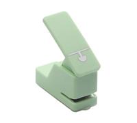 Jiuvaso Perforatrice per Carta, Materiale Scolastico, cancelleria, Portatile, Facile da Usare, perforatrice a Foro Singolo, per raccoglitori, progetti, Buco del Fungo Verde