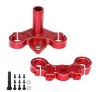 Jiuvaso Piastra Motocicletta Supporto Centrale Morsetto Forcella Anteriore Piastra Superiore Robusta Lega Alluminio Anodizzata CNC Adatta per Personalizzazione Ricambi Upgrade, Rosso