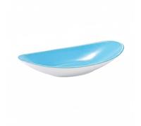 Jiuvaso Piatto Melamina Piatto Barchetta Contenitore Elegante Design Moderno Materiale Infrangibile Adatto a Servire Sushi Antipasti Hotel, Blu+Bianco, M