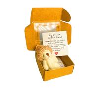 Jiuvaso Piccolo Peluche a Forma di Orso, tenero e Morbido, Mini Peluche per Laurea, Shower, scolastici, Bianco