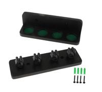 Jiuvaso Porta Stecche da Biliardo per 4 Stecche, Supporto in Legno da Parete, Porta da Biliardo, poggia per casa, Salotto, Ufficio, Angolo Bar, Nero