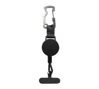 Jiuvaso Portachiavi Retrattile con moschettone, Universale, Clip da Cintura, Linguetta di Sicurezza per Telefono, Supporto per Cordino per Telefono per