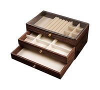 Jiuvaso Portagioie con Scomparti, cassettiera Rettangolare Multifunzione, Organizer a 3 Strati, Custodia per bracciali, Anelli, ciondoli, Style B