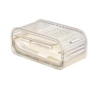 Jiuvaso Portauova per frigorifero, contenitore trasparente a doppio strato con ruote automatiche, vassoio portauova per cucina, mobiletto da banco