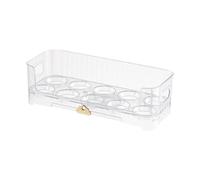 Jiuvaso Portauova per porta laterale del frigorifero, organizer impilabile, vassoio portauova per mobiletto da cucina, Chiaro