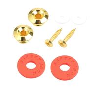 Jiuvaso Pulsanti a cinghia di chitarra Straplocchi per bassi elettrici moderni con rondelle a vite componenti anti -slip per spilli da pins, Oro Rosso