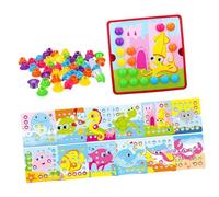 Jiuvaso Puzzle a Mosaico di Funghi da Incastrare su Tavoletta Forata, attività E Lavoretti per Bambini di 2, 3 E 4 Anni, Ideali Come Regalo di Compleanno, Stile a