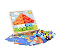 Jiuvaso Puzzle Creativo con Tavola Forata, Giochi di Puzzle, Puzzle a Incastro, Giocattoli a Mosaico, Giocattoli Educativi per Bambine E Bambini, Neonati, Bam, Vita