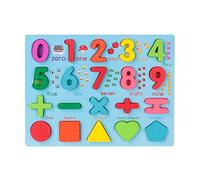 Jiuvaso Puzzle Digitale 'alfabeto per Bambini, Gioco Educativo con Forme E Figure, Ideale Come Regalo, 0-9 e la forma, Taglia unica bambino