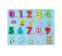 Jiuvaso Puzzle Digitale 'alfabeto per Bambini, Gioco Educativo con Forme E Figure, Ideale Come Regalo, 0-9 digitale, Taglia unica bambino