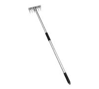 Jiuvaso Rastrello per diserbo, Strumento per sradicare Le Erbacce, Impugnatura ergonomica, Zappa da Giardino Versatile, Strumento per estrarre Le Erbacce per, 6 Denti