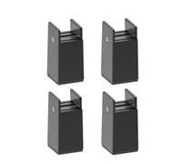Jiuvaso Rialzo per Mobili Alza Letti Supporto Sollevatore Regolabile con Morsetto a Vite Base Antisegno in PA6 E Feltro Lavoro Spazi Domestici, 100mm, Nero