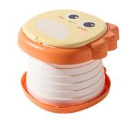 Jiuvaso Riduttore per WC per bambini, con maniglia, pieghevole, riutilizzabile, portatile, da viaggio, per esterni, Orangina