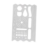 Jiuvaso Righello da disegno, stencil grafico, metallo antiruggine, materiale scolastico, modello per diario, stencil per pittura, scrapbooking, journaling