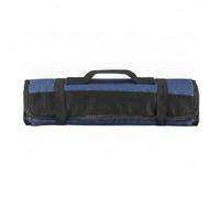 Jiuvaso Rotolo Porta da Chef Borsa Porta Custodia Arrotolabile Organizzatore Attrezzi da Taglio in Tessuto Oxford Forma Cilindrica Adatto per Viaggio, Array, Blu