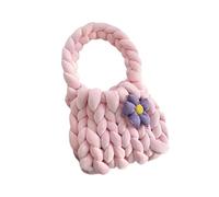 Jiuvaso Sacca all'uncinetto da donna sacca azzimato comodo satchel alla moda alla moda versatile borsetta per maglieria per di viaggio di lavoro, Rosa
