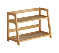 Jiuvaso Scaffale a Doppio Strato in Legno, Organizer per Scrivania, Portavasi, Scaffale a 2 Livelli per Riporre Oggetti Decorativi per La Casa, per Scrivania