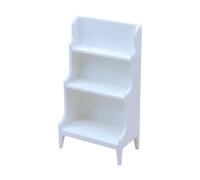 Jiuvaso Scaffale portaoggetti per libreria per casa delle Bambole, Design Realistico, espositore in Miniatura, Bianco