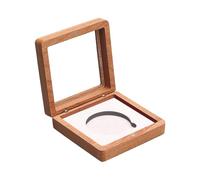 Jiuvaso Scatola espositiva in Legno per Monete, Custodia per la Colle, Interno in Velluto, Porta Monete Commemorative per Collezionisti di distintivi, Bianco