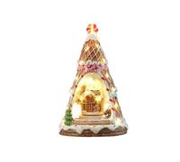 Jiuvaso Scatola Musicale Natalizia Illuminata, Bomboniere, Decorazioni per Il Paesaggio, Statuetta Natalizia a Forma di Casa Musicale per Il Tavolo Del Soggio, Cachi