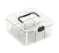 Jiuvaso Scatola Porta Carte collezionabili, Custodia per Carte Sportive, Porta Antipolvere con divisori per Giocattoli, Biglietti, Adesivi, Articoli di, Manico Nero