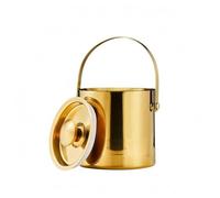 Jiuvaso Secchiello Ghiaccio Inox Secchiello Bevande Isolato Contenitore Termico con Coperchio Manico Doppia Parete per Rinfrescare Bottiglie E Cubetti per