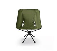 Jiuvaso Sedia Portatile con Meccanismo di Ripiegamento Rapido E Base Circolare Girevole con Telaio in Metallo Leggero E Seduta in Tela per Campeggio E Allaperto, Verde