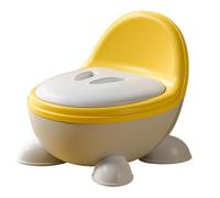 Jiuvaso Seggiolino per L'apprendimento Del Vasino, Vasino Rimovibile con Coperchio, Design a Cartone Animato, Facile Da Svuotare E Pulire, Vasino Da Viagg, giallo grigio