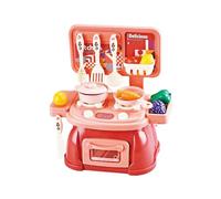 Jiuvaso Set da Gioco da Cucina Composto da 30 Pezzi, con Cibo Set per Cucinare, Ideale per Giocare a Fare La Cuoca All'aperto O Come Regalo, Rosso