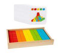 Jiuvaso Set di blocchi di legno per costruzioni, impilabili, contenitore per giocattoli, versatile, interattivo, colorato, giocattolo educativo per bambini in