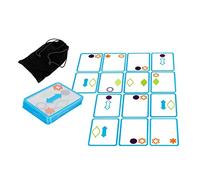 Jiuvaso Set di Carte Overlap Swish Giocattoli Educativi per L'interazione Genitore-Figlio Gioco di Carte per Feste Interattive per Bambini Fami, Nero Blu