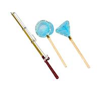 Jiuvaso Set di da Pesca con Canna da Pesca in Miniatura per casa delle Bambole, Set di canne da realistiche e robuste per la Decorazione di stagni da, Rete Blu