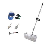 Jiuvaso Setaccio per Sabbia da Spiaggia, Pratico Strumento Versatile, Paletta per granchi, rastrello per Sabbia per Conchiglie, Argento