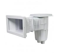 Jiuvaso Skimmer per Piscina Pulitore Superficie Depuratore Aspiratore Raccoglifoglie Alloggiamento Cilindrico Coperchio Superiore Uscite Inferiori Rapido, AQ-0060V Per Piscine Con Membrana